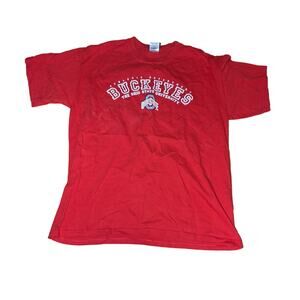 Vintage Old Varsity Brand Ohio State Buckeyes T Shirt Men's L Red NCAA